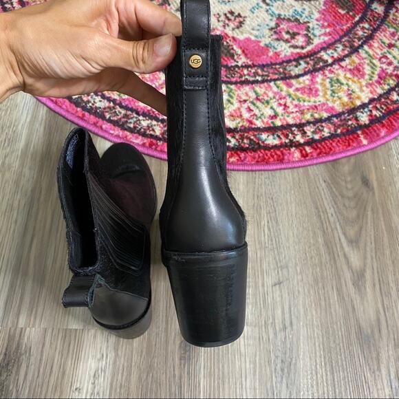UGG Camden Exotic Black Heeled Boots sz 8 - Picture 9 of 11